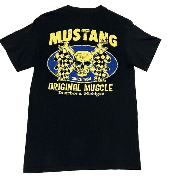 Ford Mustang Burnout After Burnout Dearborn Michigan T-Shirt Black Medium - Picture 2 of 6